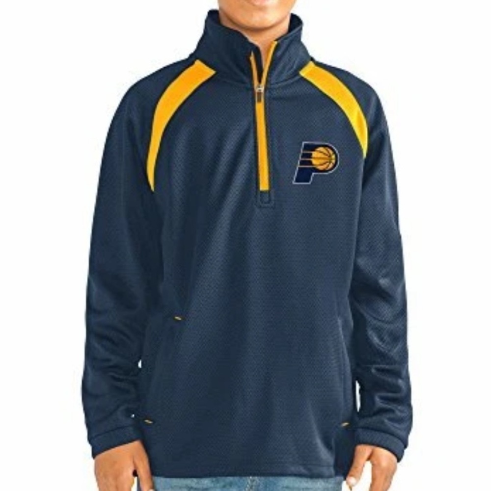 NWT [G-III] Indiana Pacers NBA 1/4 Zip Pullover Shirt Youth M 12/14 or L 16/18